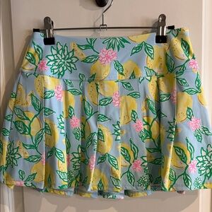Lilly Pulitzer Lemon and Floral Skater Skirt